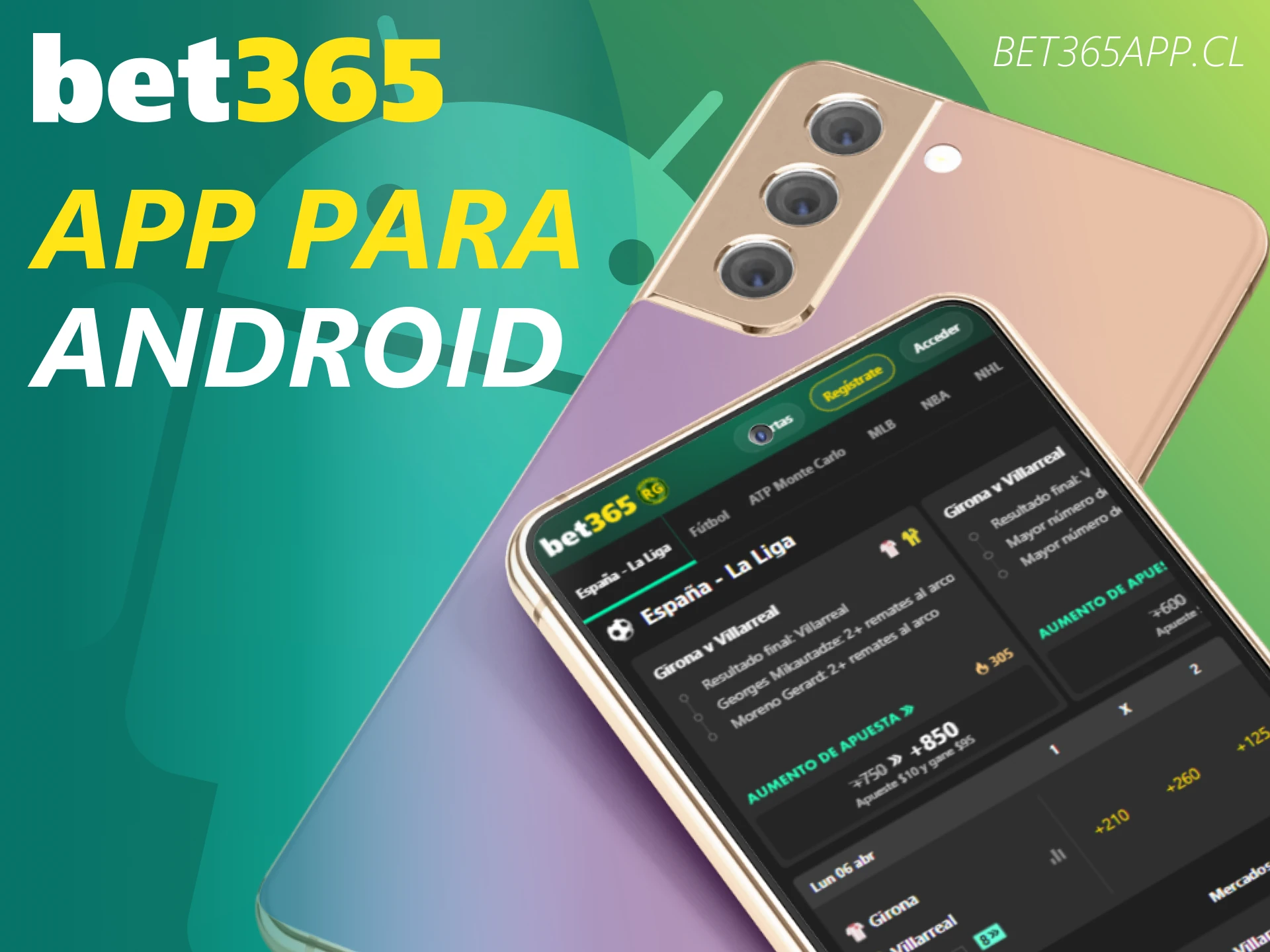 Descarga el archivo APK de Bet365 para Android y accede a todos los mercados deportivos.