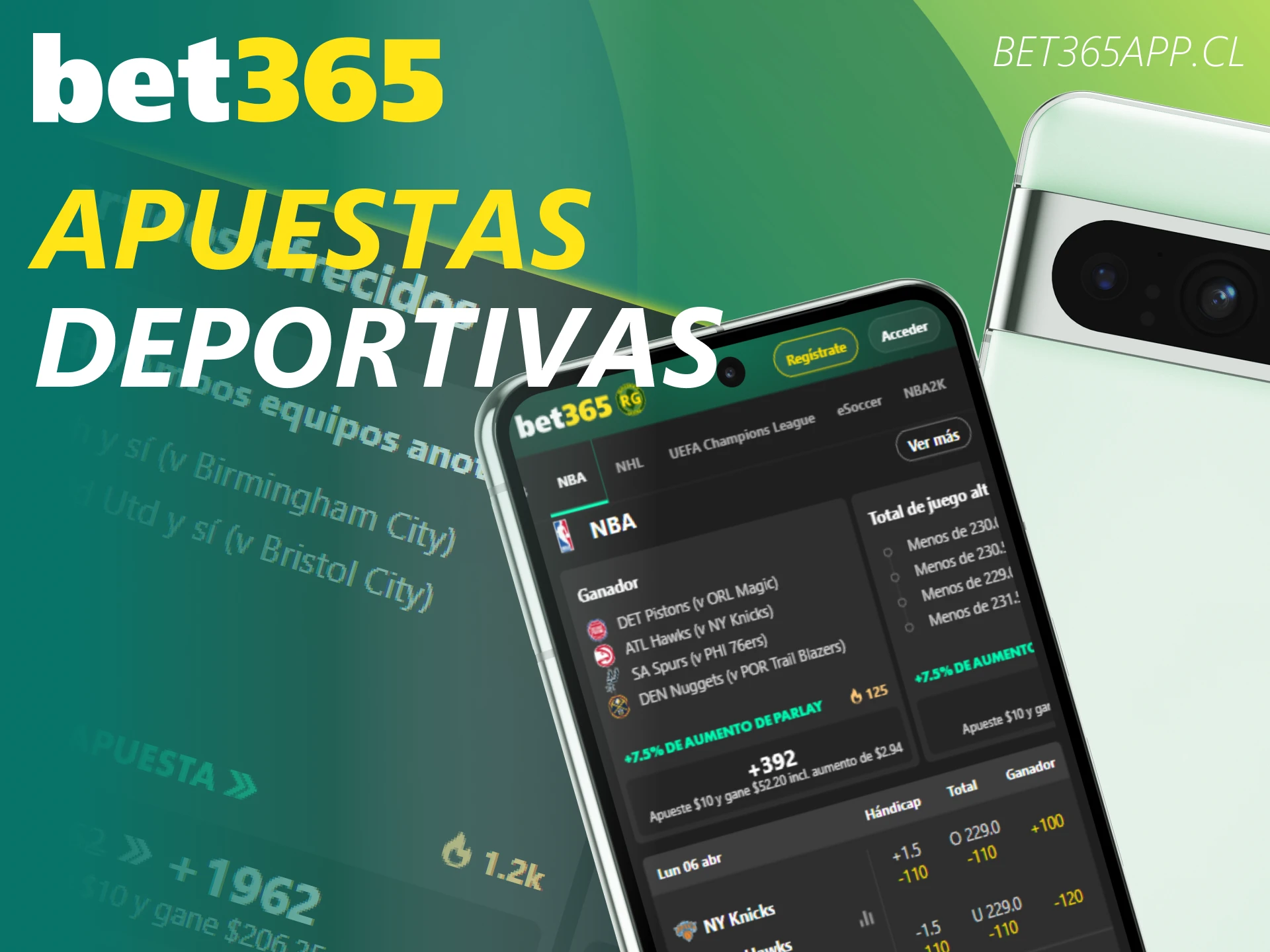 Realiza apuestas deportivas en vivo con cuotas actualizadas mediante la Bet365 App oficial.