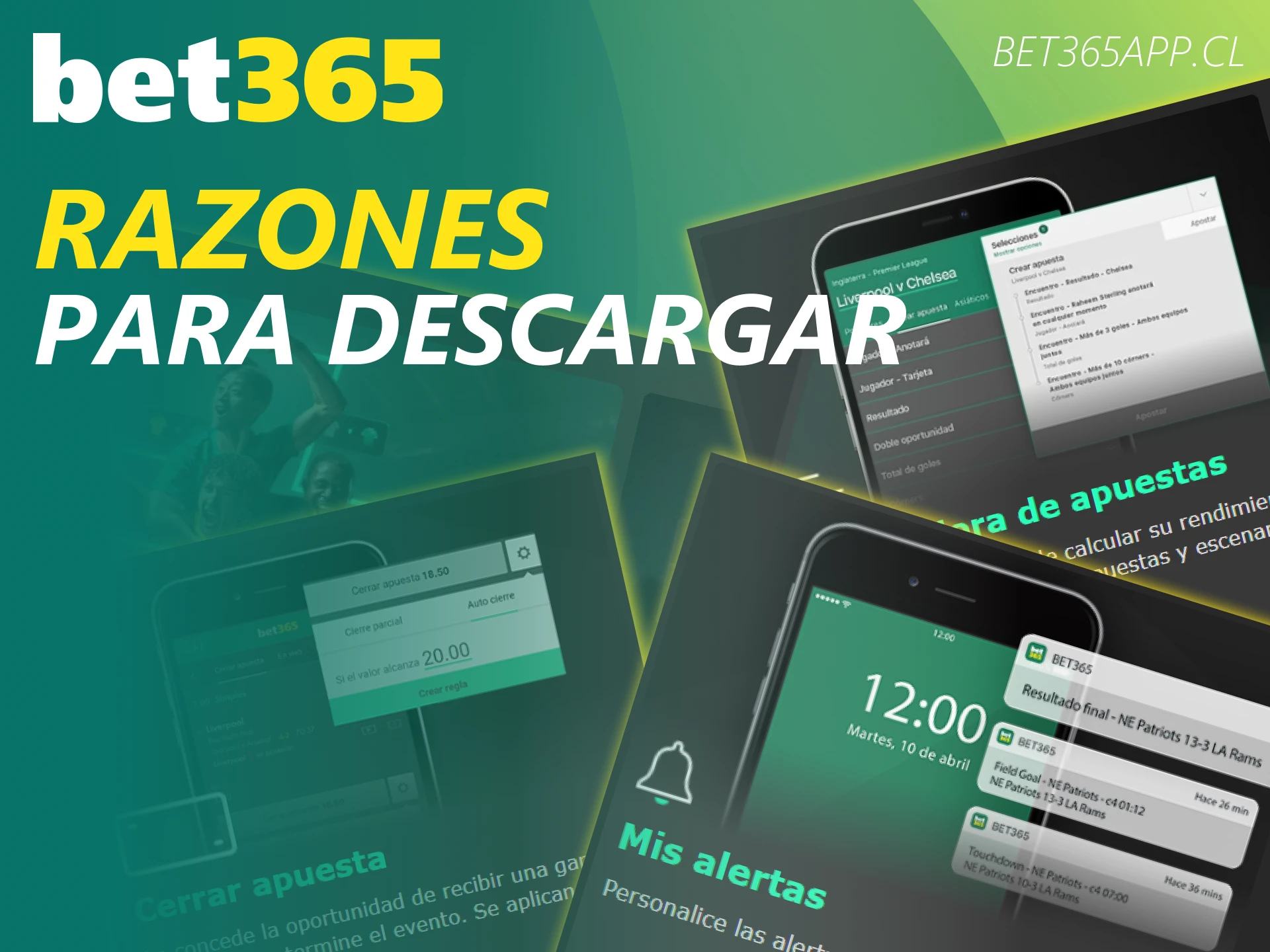 Disfruta de notificaciones personalizadas y acceso rápido descargando la App oficial de Bet365.