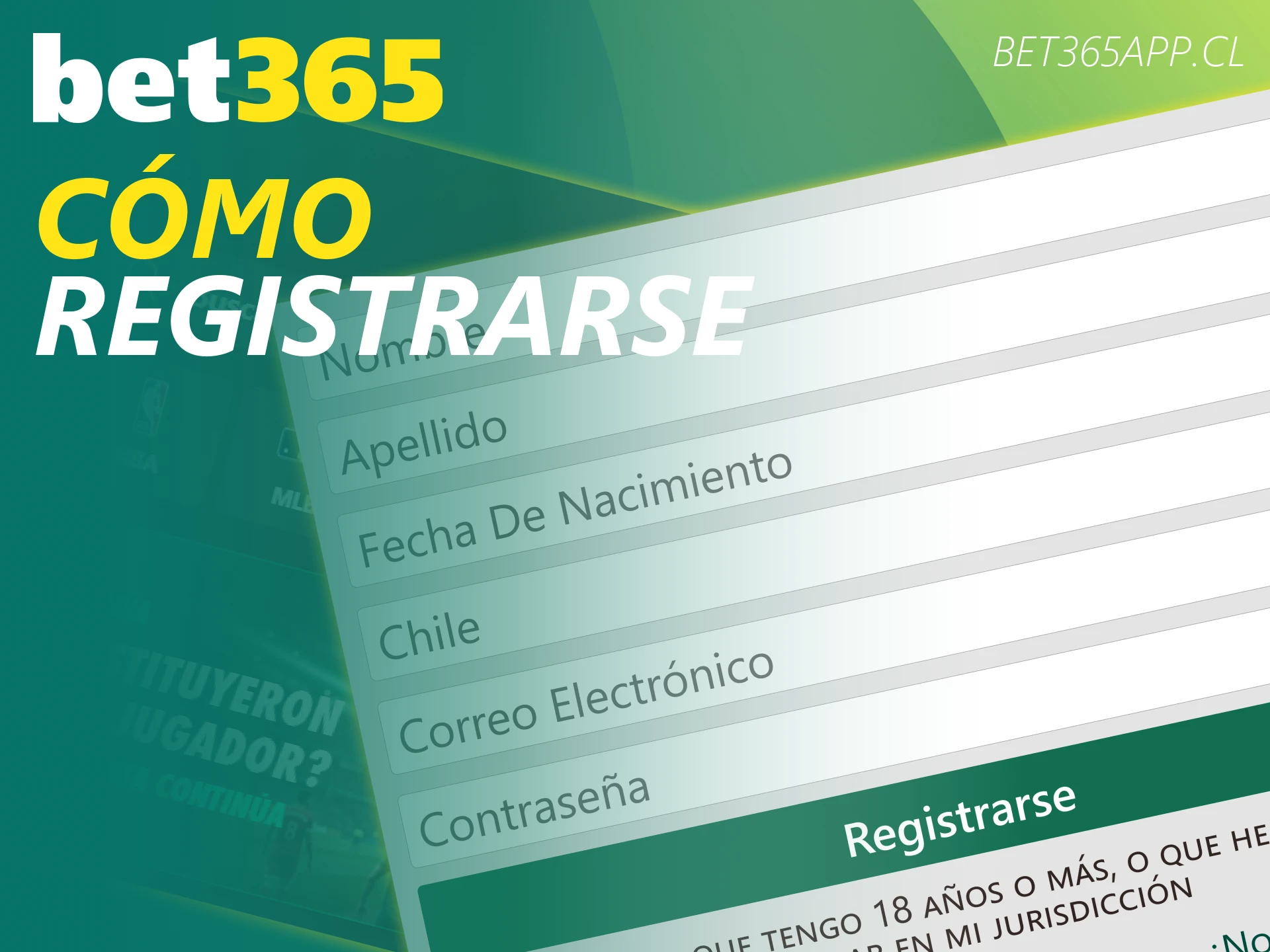 Regístrate para comenzar a realizar apuestas deportivas en Bet365 ahora.