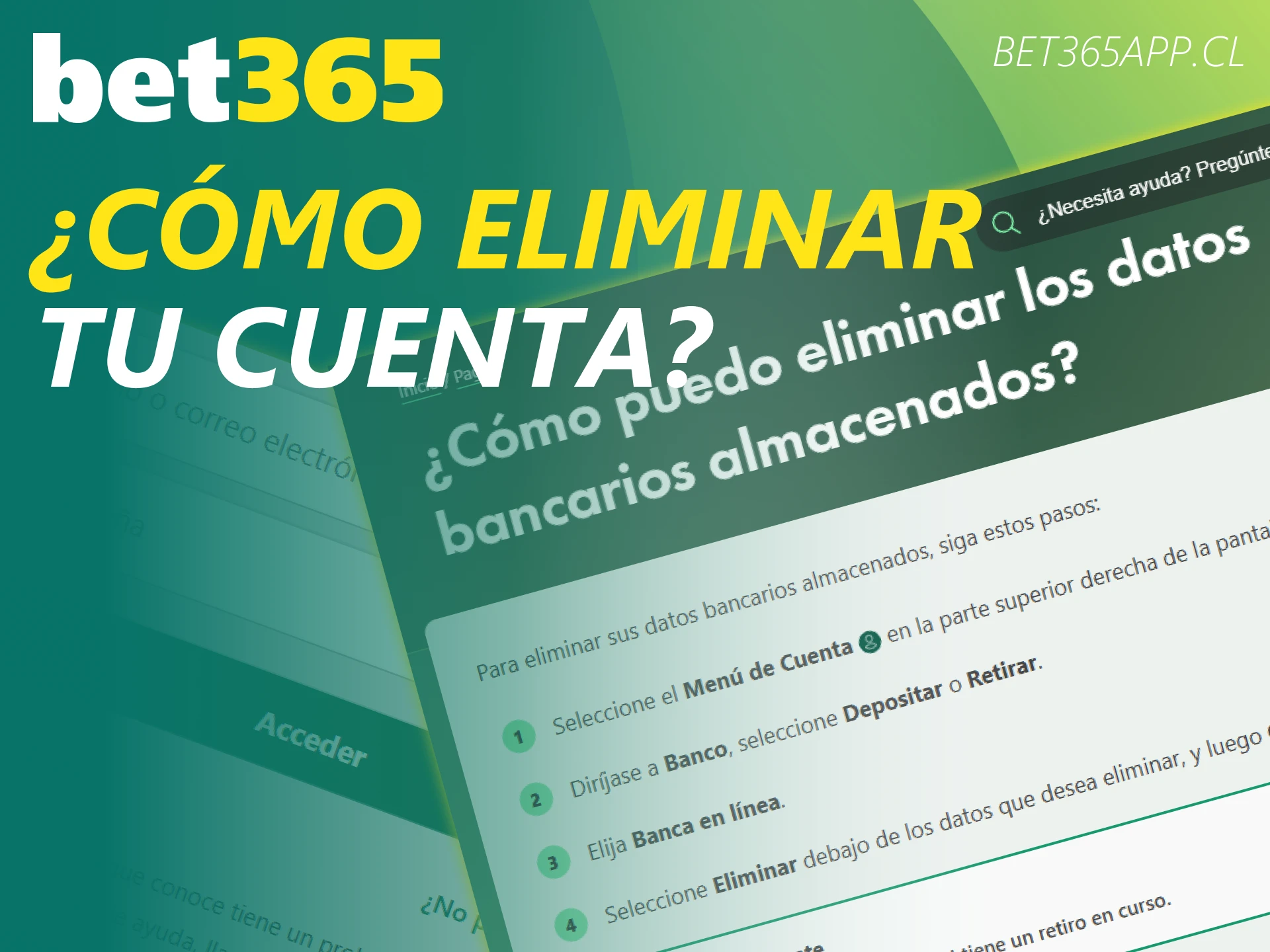Conoce el procedimiento para gestionar tu perfil o dar de baja tu Bet365 Registro de manera definitiva.