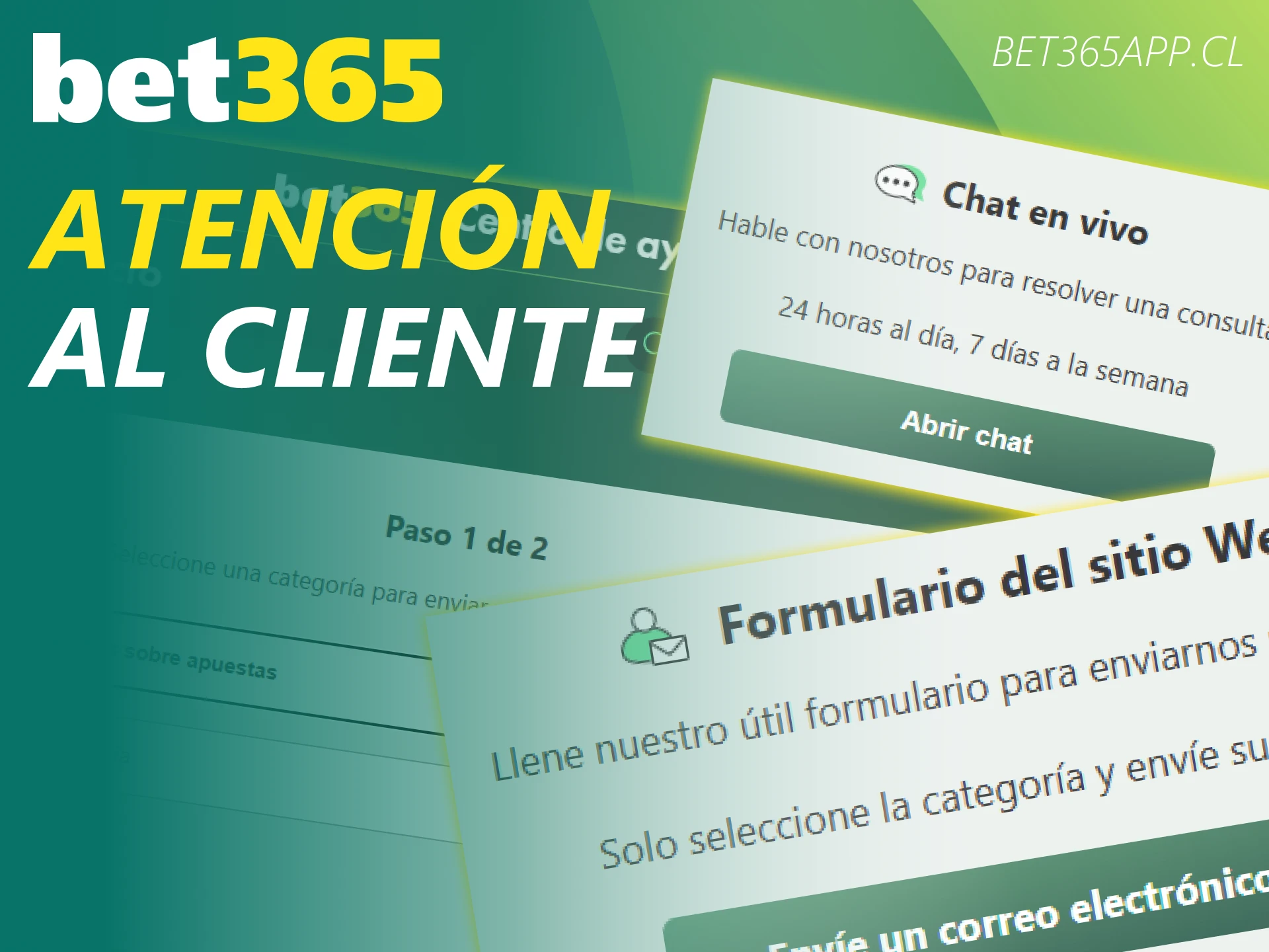 Contacta al soporte técnico para recibir ayuda personalizada con tu proceso de Bet365 Registro y Verificación.